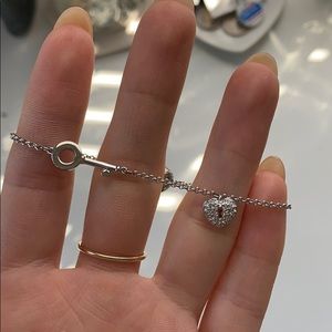 swarovski lock and key bracelet sterling silver